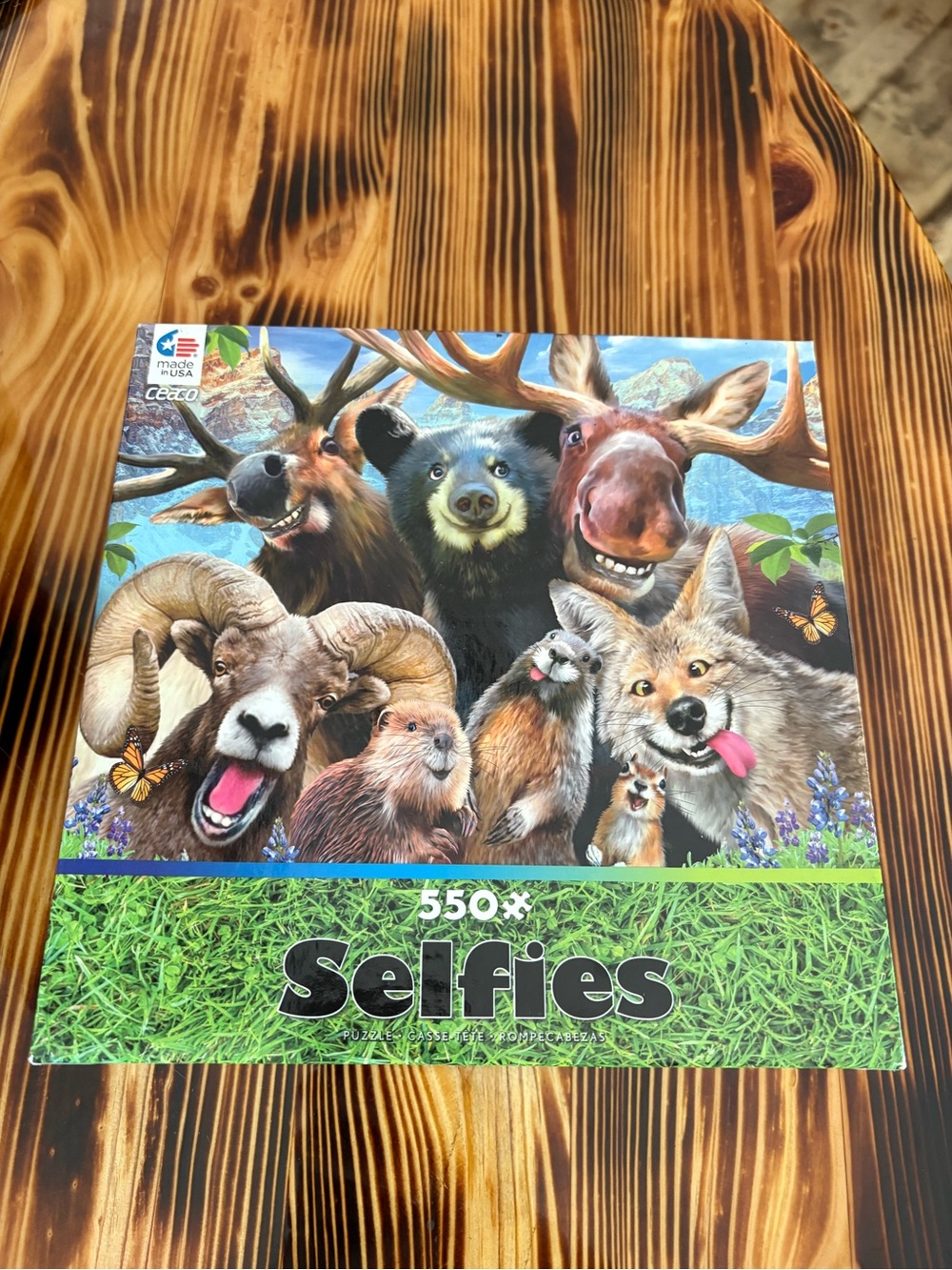 Selfies 550 Pc Jigsaw Puzzle - Animals, Moose, Bear, Wolf, Squirrel Ceaco EUC
